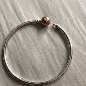 Pandora Rose Gold and Silver Bangle